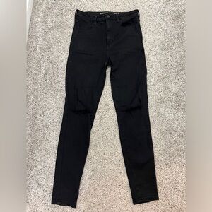 American Eagle Black super hi rise leggings -super stretch 8 Reg